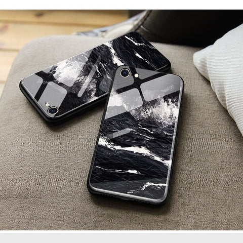 Huawei Y7a Cover- Black Marble Series - HQ Ultra Shine Premium Infinity Glass Soft Silicon Borders Case