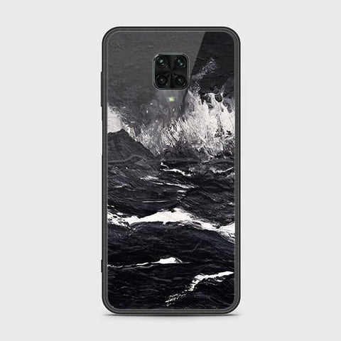 Xiaomi Redmi Note 9S Cover - Black Marble Series - HQ Ultra Shine Premium Infinity Glass Soft Silicon Borders Case