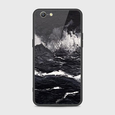 Oppo A39 Cover - Black Marble Series - HQ Ultra Shine Premium Infinity Glass Soft Silicon Borders Case