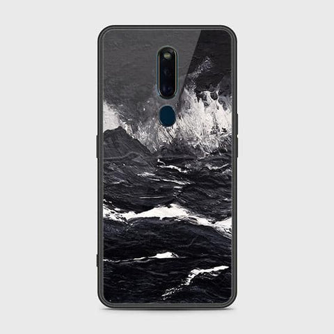 Oppo F11 Pro Cover - Black Marble Series - HQ Ultra Shine Premium Infinity Glass Soft Silicon Borders Case