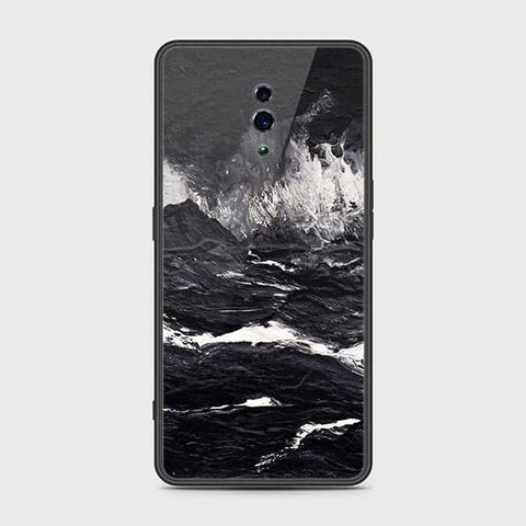 Oppo Reno Cover - Black Marble Series - HQ Ultra Shine Premium Infinity Glass Soft Silicon Borders Case