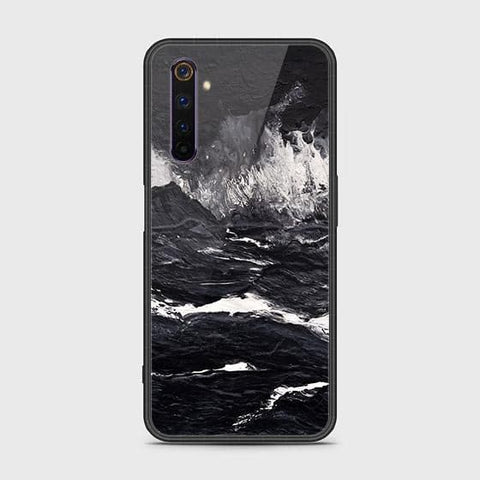 Realme 6 Pro Cover - Black Marble Series - HQ Ultra Shine Premium Infinity Glass Soft Silicon Borders Case