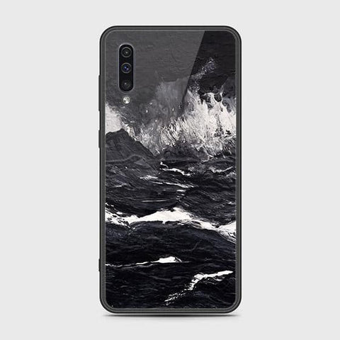 Samsung Galaxy A50s Cover - Black Marble Series - HQ Ultra Shine Premium Infinity Glass Soft Silicon Borders Case