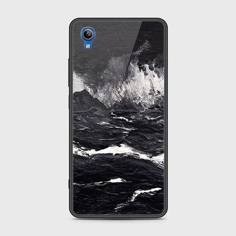 Vivo Y91C Cover - Black Marble Series - HQ Ultra Shine Premium Infinity Glass Soft Silicon Borders Case