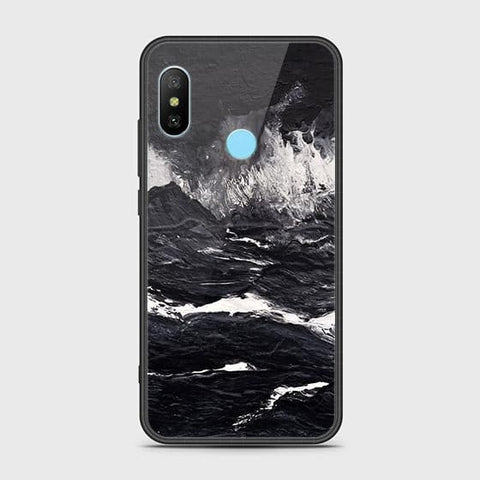 Xiaomi Redmi Note 6 Pro Cover - Black Marble Series - HQ Ultra Shine Premium Infinity Glass Soft Silicon Borders Case