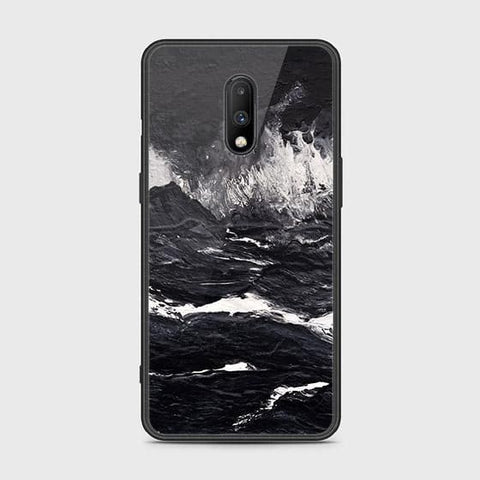 OnePlus 6T Cover - Black Marble Series - HQ Ultra Shine Premium Infinity Glass Soft Silicon Borders Case