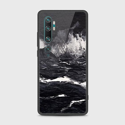 Xiaomi Mi Note 10 Cover - Black Marble Series - HQ Ultra Shine Premium Infinity Glass Soft Silicon Borders Case