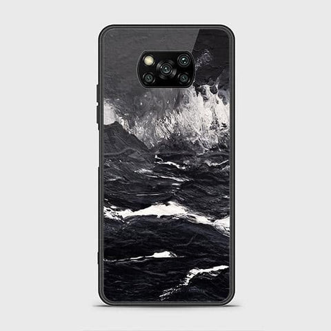 Xiaomi Poco X3 Cover - Black Marble Series - HQ Ultra Shine Premium Infinity Glass Soft Silicon Borders Case