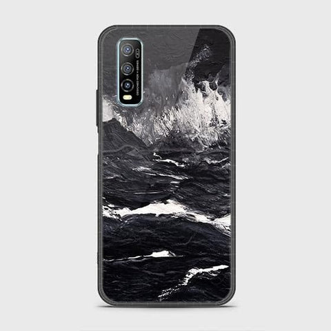 Vivo Y70s Cover - Black Marble Series - HQ Ultra Shine Premium Infinity Glass Soft Silicon Borders Case SuccessActive