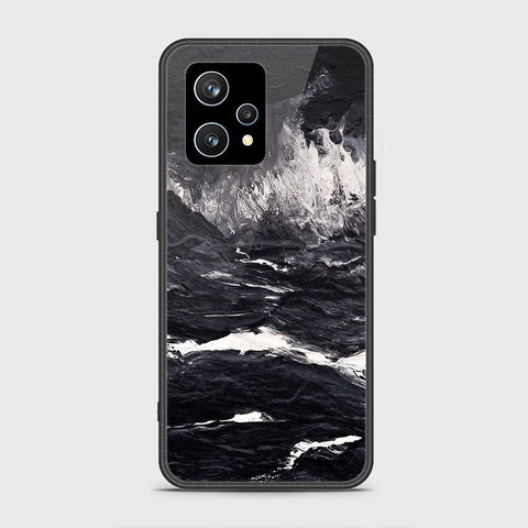 Realme 9 4G Cover- Black Marble Series - HQ Ultra Shine Premium Infinity Glass Soft Silicon Borders Case