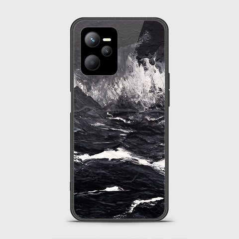 Realme 9 Pro Cover- Black Marble Series - HQ Ultra Shine Premium Infinity Glass Soft Silicon Borders Case