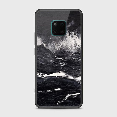 Huawei Mate 20 Pro Cover - Black Marble Series - HQ Ultra Shine Premium Infinity Glass Soft Silicon Borders Case