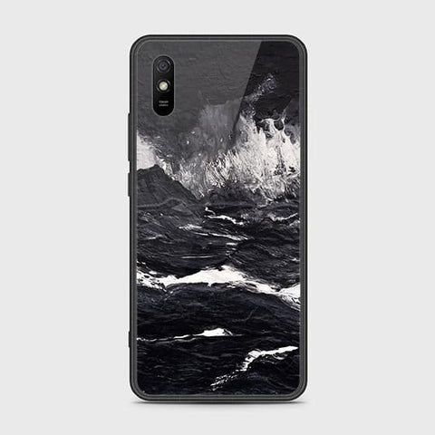 Xiaomi Redmi 9i Cover - Black Marble Series - HQ Ultra Shine Premium Infinity Glass Soft Silicon Borders Case