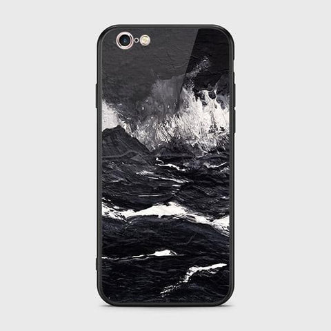 iPhone 6s Plus / 6 Plus Cover - Black Marble Series - HQ Ultra Shine Premium Infinity Glass Soft Silicon Borders Case