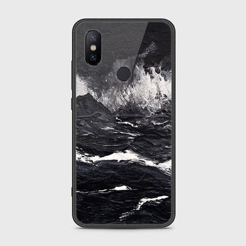 Xiaomi Mi A2 / Mi 6X Cover - Black Marble Series - HQ Ultra Shine Premium Infinity Glass Soft Silicon Borders Case