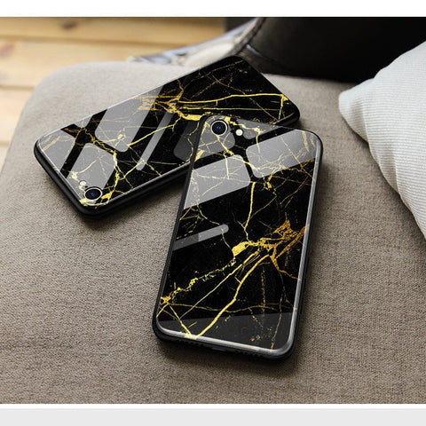 iPhone 13 Mini Cover - Black Marble Series - HQ Ultra Shine Premium Infinity Glass Soft Silicon Borders Case