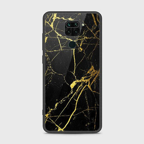 Xiaomi Redmi Note 9 Cover - Black Marble Series - HQ Ultra Shine Premium Infinity Glass Soft Silicon Borders Case