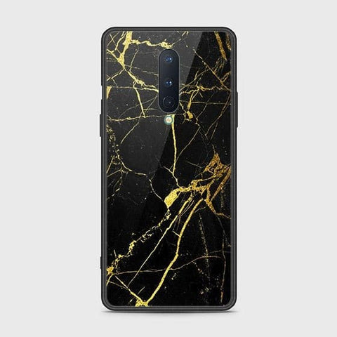 OnePlus 8 4G Cover - Black Marble Series - HQ Ultra Shine Premium Infinity Glass Soft Silicon Borders Case