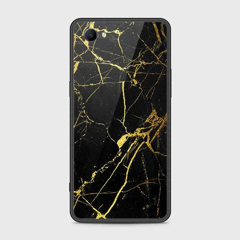 Oppo A3 Cover - Black Marble Series - HQ Ultra Shine Premium Infinity Glass Soft Silicon Borders Case