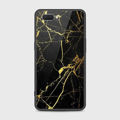 Realme C1 Cover - Black Marble Series - HQ Ultra Shine Premium Infinity Glass Soft Silicon Borders Case