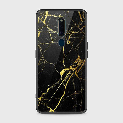 Oppo R19 Cover - Black Marble Series - HQ Ultra Shine Premium Infinity Glass Soft Silicon Borders Case