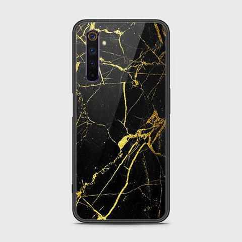 Realme 6 Pro Cover - Black Marble Series - HQ Ultra Shine Premium Infinity Glass Soft Silicon Borders Case