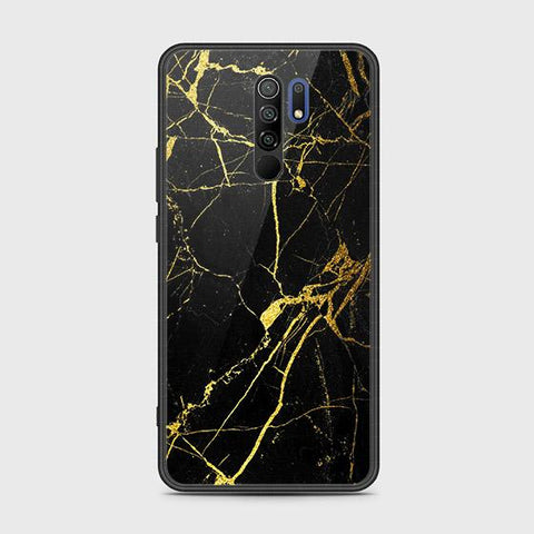 Xiaomi Redmi 9 Cover - Black Marble Series - HQ Ultra Shine Premium Infinity Glass Soft Silicon Borders Case