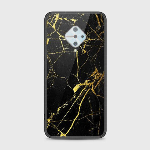 Vivo S1 Pro Cover - Black Marble Series - HQ Ultra Shine Premium Infinity Glass Soft Silicon Borders Case