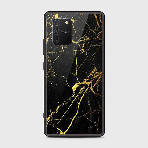 Samsung Galaxy S10 Lite Cover - Black Marble Series - HQ Ultra Shine Premium Infinity Glass Soft Silicon Borders Case
