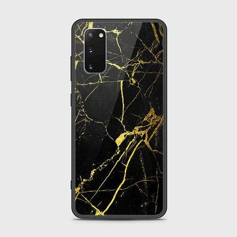 Samsung Galaxy S20 Cover - Black Marble Series - HQ Ultra Shine Premium Infinity Glass Soft Silicon Borders Case