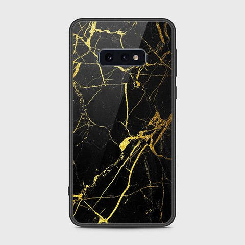 Samsung Galaxy S10e Cover - Black Marble Series - HQ Ultra Shine Premium Infinity Glass Soft Silicon Borders Case