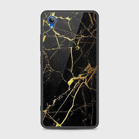 Vivo Y91C Cover - Black Marble Series - HQ Ultra Shine Premium Infinity Glass Soft Silicon Borders Case