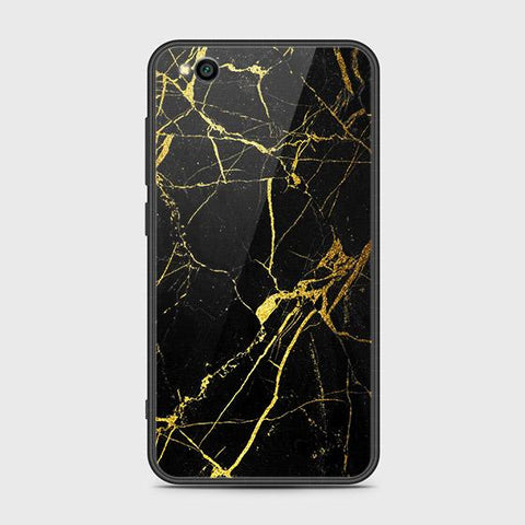 Xiaomi Redmi Go Cover - Black Marble Series - HQ Ultra Shine Premium Infinity Glass Soft Silicon Borders Case