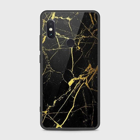 Xiaomi Redmi Note 5 Pro Cover - Black Marble Series - HQ Ultra Shine Premium Infinity Glass Soft Silicon Borders Case