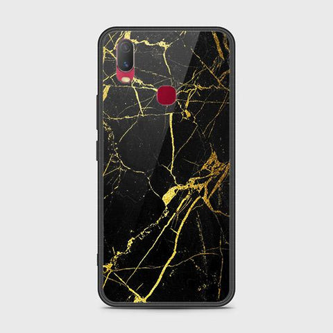 Vivo Y11 2019 Cover - Black Marble Series - HQ Ultra Shine Premium Infinity Glass Soft Silicon Borders Case