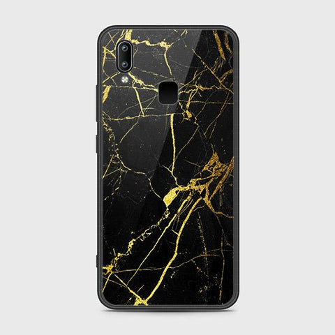 Vivo Y91 Cover - Black Marble Series - HQ Ultra Shine Premium Infinity Glass Soft Silicon Borders Case