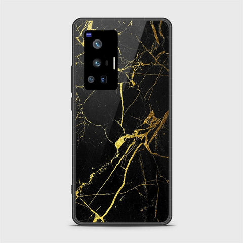 Vivo X70 Pro Cover - Black Marble Series - HQ Ultra Shine Premium Infinity Glass Soft Silicon Borders Case