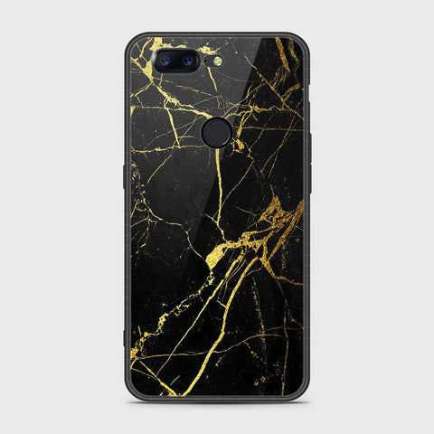 OnePlus 5T Cover- Black Marble Series - HQ Ultra Shine Premium Infinity Glass Soft Silicon Borders Case