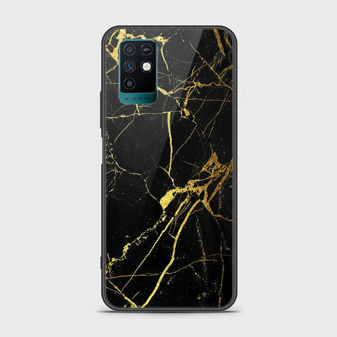 Infinix Note 10 Cover- Black Marble Series - HQ Ultra Shine Premium Infinity Glass Soft Silicon Borders Case