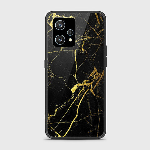 Realme 9 4G Cover- Black Marble Series - HQ Ultra Shine Premium Infinity Glass Soft Silicon Borders Case