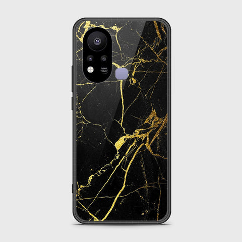 Infinix Hot 11s Cover- Black Marble Series - HQ Ultra Shine Premium Infinity Glass Soft Silicon Borders Case