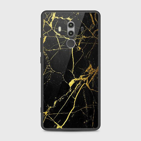 Huawei Mate 10 Pro Cover - Black Marble Series - HQ Ultra Shine Premium Infinity Glass Soft Silicon Borders Case