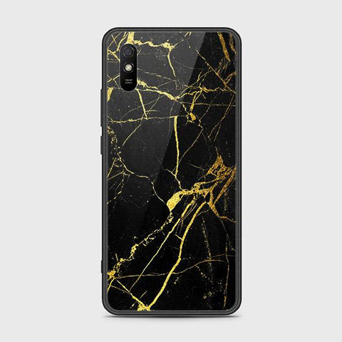 Xiaomi Redmi 9i Cover - Black Marble Series - HQ Ultra Shine Premium Infinity Glass Soft Silicon Borders Case