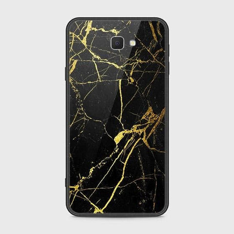 Samsung Galaxy J7 Prime Cover - Black Marble Series - HQ Ultra Shine Premium Infinity Glass Soft Silicon Borders Case