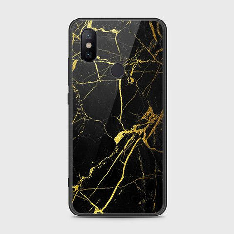 Xiaomi Mi A2 / Mi 6X Cover - Black Marble Series - HQ Ultra Shine Premium Infinity Glass Soft Silicon Borders Case