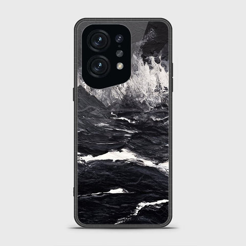 Oppo Find X5 Cover - Black Marble Series - HQ Ultra Shine Premium Infinity Glass Soft Silicon Borders Case