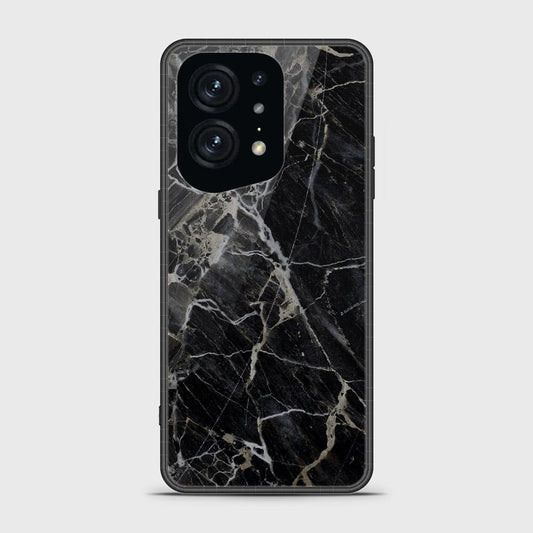 Oppo Find X5 Pro Cover - Black Marble Series - HQ Ultra Shine Premium Infinity Glass Soft Silicon Borders Case