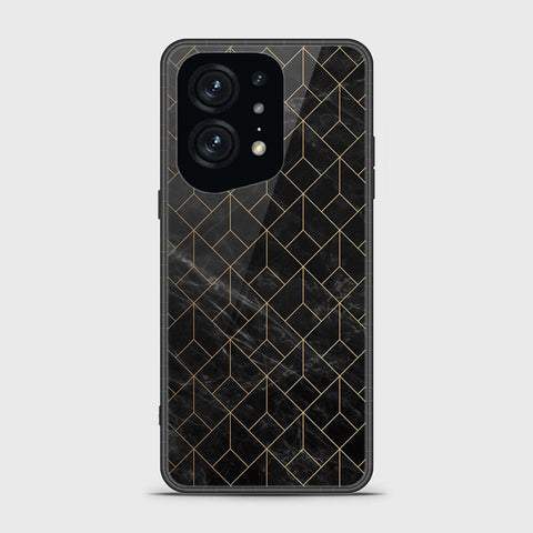 Oppo Find X5 Pro Cover - Black Marble Series - HQ Ultra Shine Premium Infinity Glass Soft Silicon Borders Case