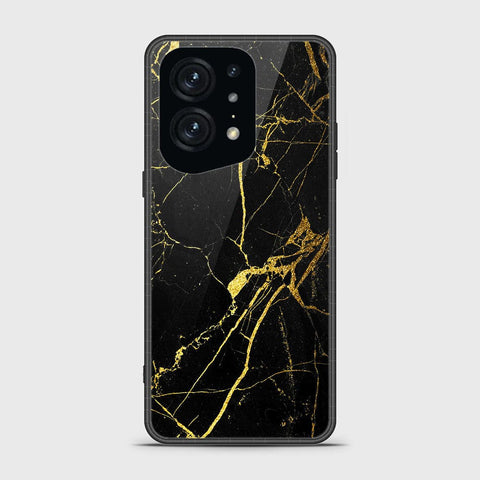 Oppo Find X5 Pro Cover - Black Marble Series - HQ Ultra Shine Premium Infinity Glass Soft Silicon Borders Case