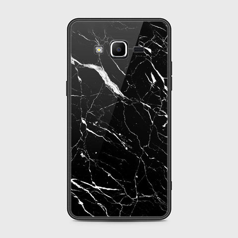 Samsung Galaxy Grand Prime Cover- Black Marble Series - HQ Ultra Shine Premium Infinity Glass Soft Silicon Borders Case